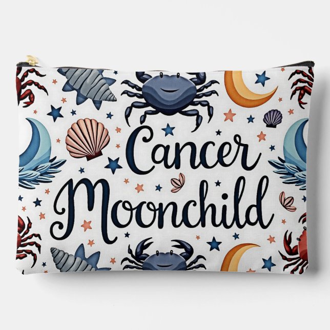 Cancer the Moonchild Accessory Pouch (Front)