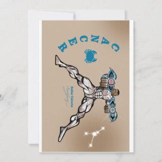 Cancer Theme birthday invitation. Invitation