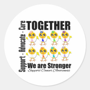 Cancer - Together We Are Stronger Classic Round Sticker