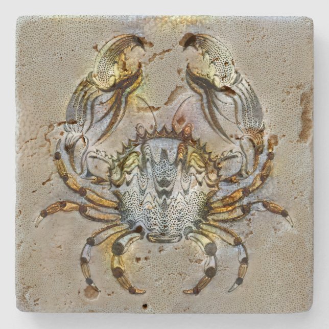Cancer Venice Stone Coaster (Front)