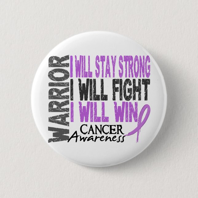 Cancer Warrior 6 Cm Round Badge (Front)