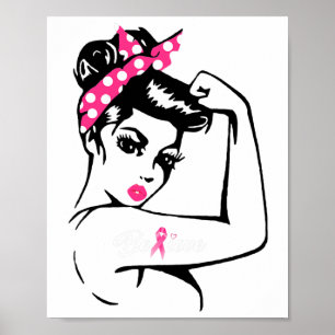 Cancer Warrior Awareness Tee Support Believe Poster