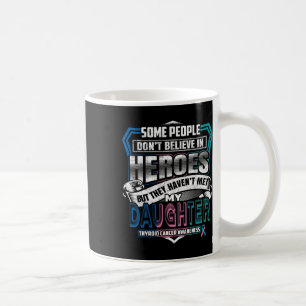 Cancer Warrior I Wear Blue Pink Teal For My Daught Coffee Mug
