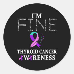 Cancer Warrior I'm Fine  Classic Round Sticker