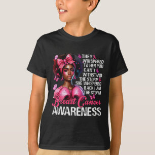 Cancer Warrior I'm The Storm Strong Women Pink Rib T-Shirt