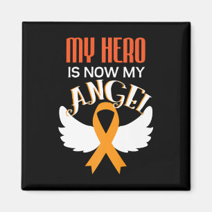 Cancer Warrior Leukaemia Awareness Orange Ribbon G Magnet