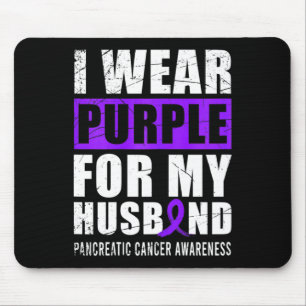Cancer Warrior Purple Ribbon Pancreatic Cancer Awa Mouse Mat