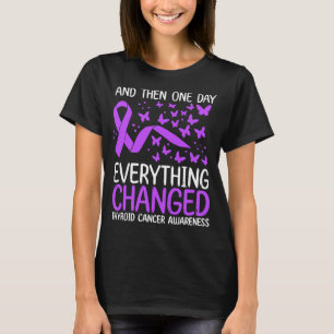 Cancer Warrior Ribbon Thyroid Cancer Awareness T-Shirt