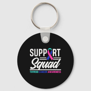 Cancer Warrior Support Squad Thyroid Cancer  Key Ring