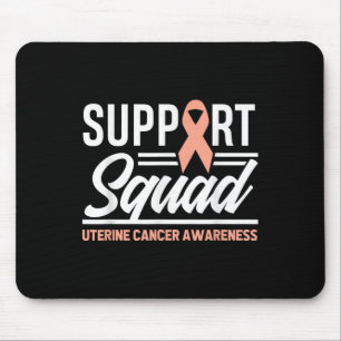 Cancer Warrior Support Squad Uterine Cancer Awaren Mouse Mat