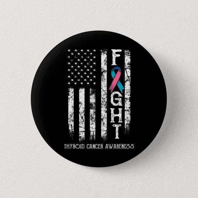 Cancer Warrior Us Flag 1  6 Cm Round Badge (Front)