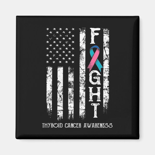 Cancer Warrior Us Flag 1  Magnet (Front)