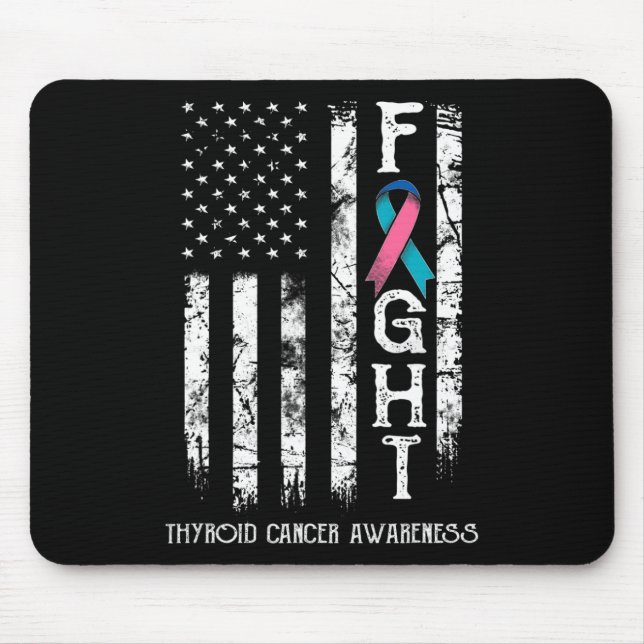 Cancer Warrior Us Flag 1  Mouse Mat (Front)