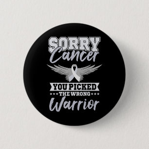 Cancer Warrior World Cancer Day Gift Pink Ribbon 6 Cm Round Badge