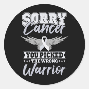 Cancer Warrior World Cancer Day Gift Pink Ribbon Classic Round Sticker