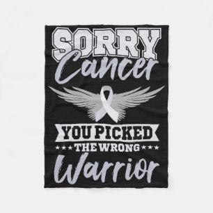 Cancer Warrior World Cancer Day Gift Pink Ribbon Fleece Blanket