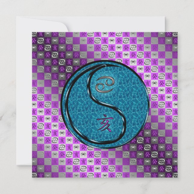 Cancer & Water Boar Card (Front)