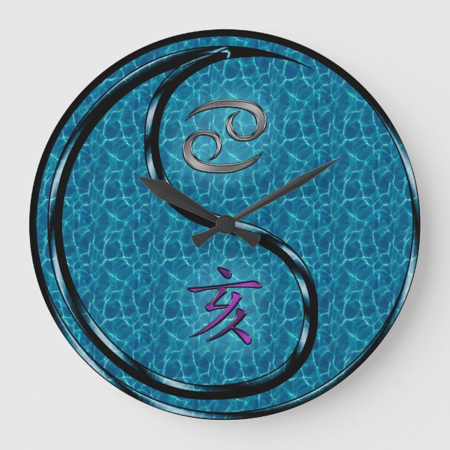 Cancer & Water Boar Large Clock (Front)