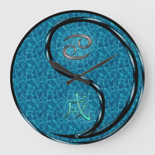 Cancer & Water Dog Large Clock