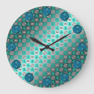 Cancer & Water Dog Large Clock