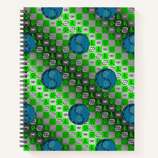 Cancer & Water Goat Spiral Notebook (Front)