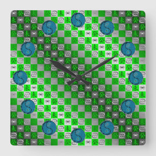 Cancer & Water Goat Square Wall Clock