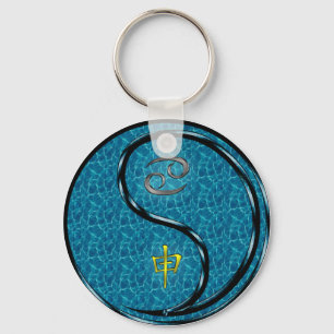 Cancer & Water Monkey Key Ring