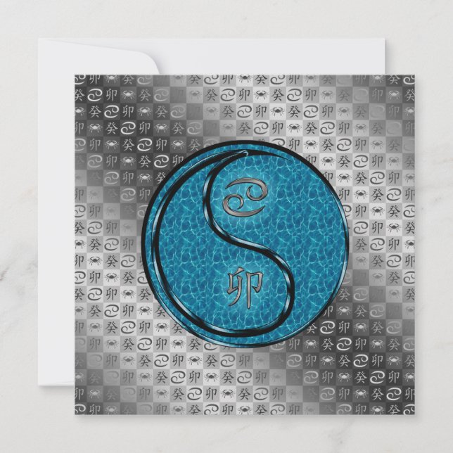 Cancer & Water Rabbit Card (Front)