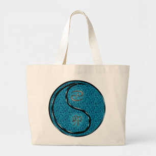 Cancer & Water Rabbit Large Tote Bag
