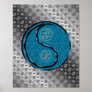 Cancer & Water Rabbit Poster