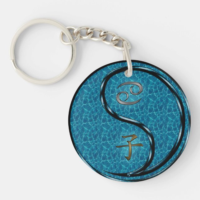 Cancer & Water Rat Key Ring (Front)