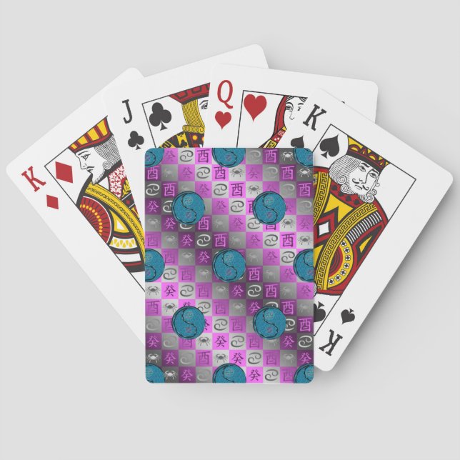Cancer & Water Rooster Classic Playing Cards (Back)