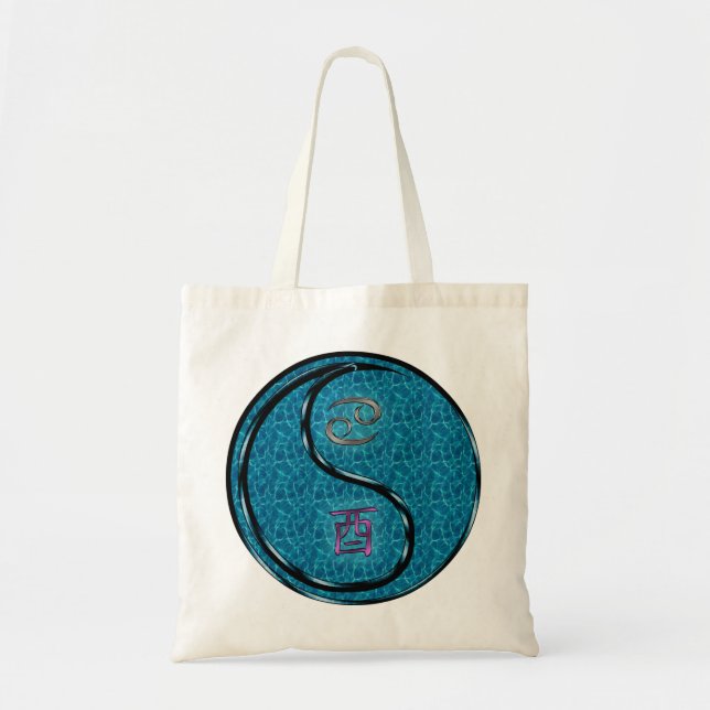 Cancer & Water Rooster Tote Bag (Front)