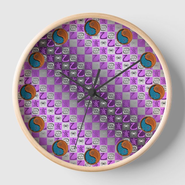 Cancer & Wood Boar Clock (Front)