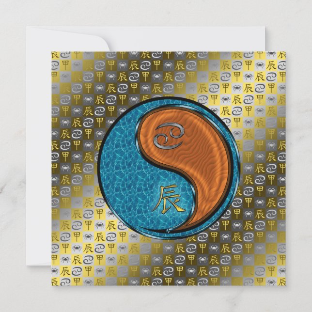 Cancer & Wood Dragon Card (Front)