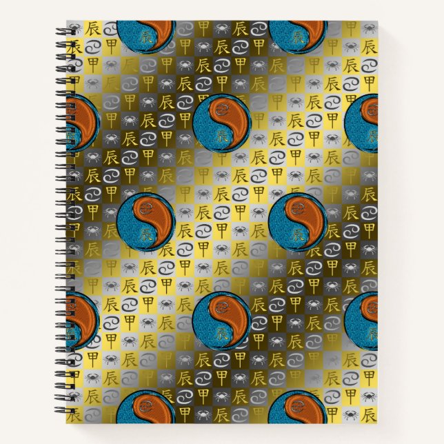 Cancer & Wood Dragon Notebook (Front)