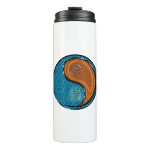 Cancer & Wood Dragon Thermal Tumbler