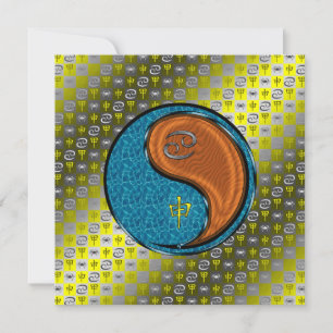 Cancer & Wood Monkey Card