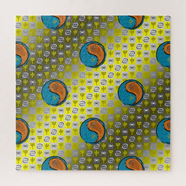 Cancer & Wood Monkey Jigsaw Puzzle (Vertical)