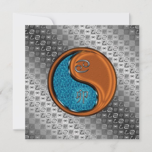 Cancer & Wood Rabbit Card (Front)