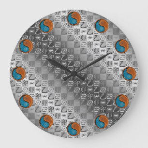 Cancer & Wood Rabbit Large Clock