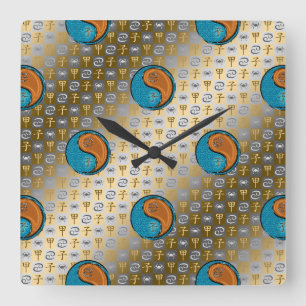 Cancer & Wood Rat Square Wall Clock