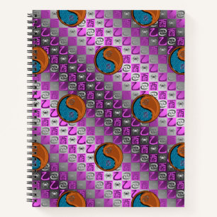 Cancer & Wood Rooster Notebook
