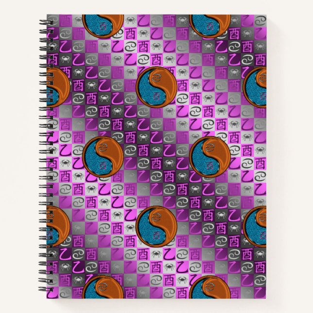 Cancer & Wood Rooster Notebook (Front)