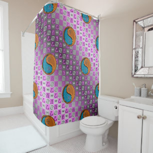 Cancer & Wood Rooster Shower Curtain