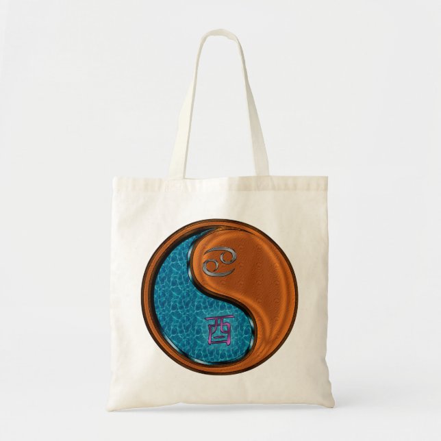 Cancer & Wood Rooster Tote Bag (Front)