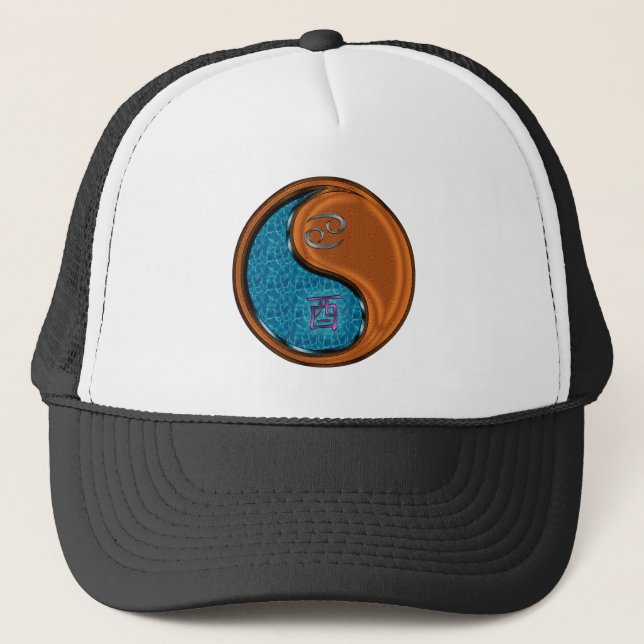 Cancer & Wood Rooster Trucker Hat (Front)