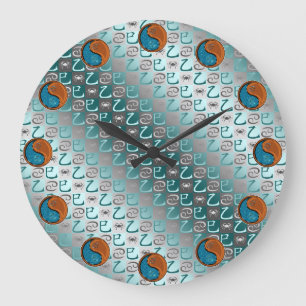 Cancer & Wood Snake Large Clock