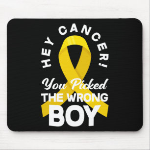 Cancer You Picked The Wrong Boy Childhood Cancer W Mouse Mat
