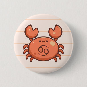 Cancer Zodiac Animal Button